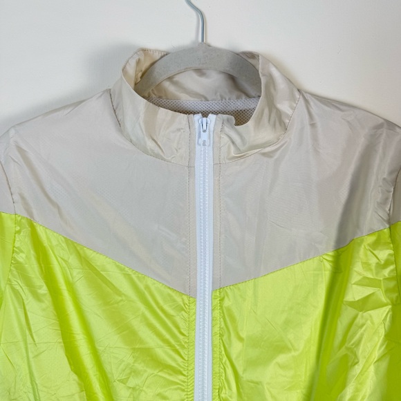 4/$25Colorblock Windbreaker Jacket Medium Blue Green Full Zip Lightweight Casual - Picture 3 of 10